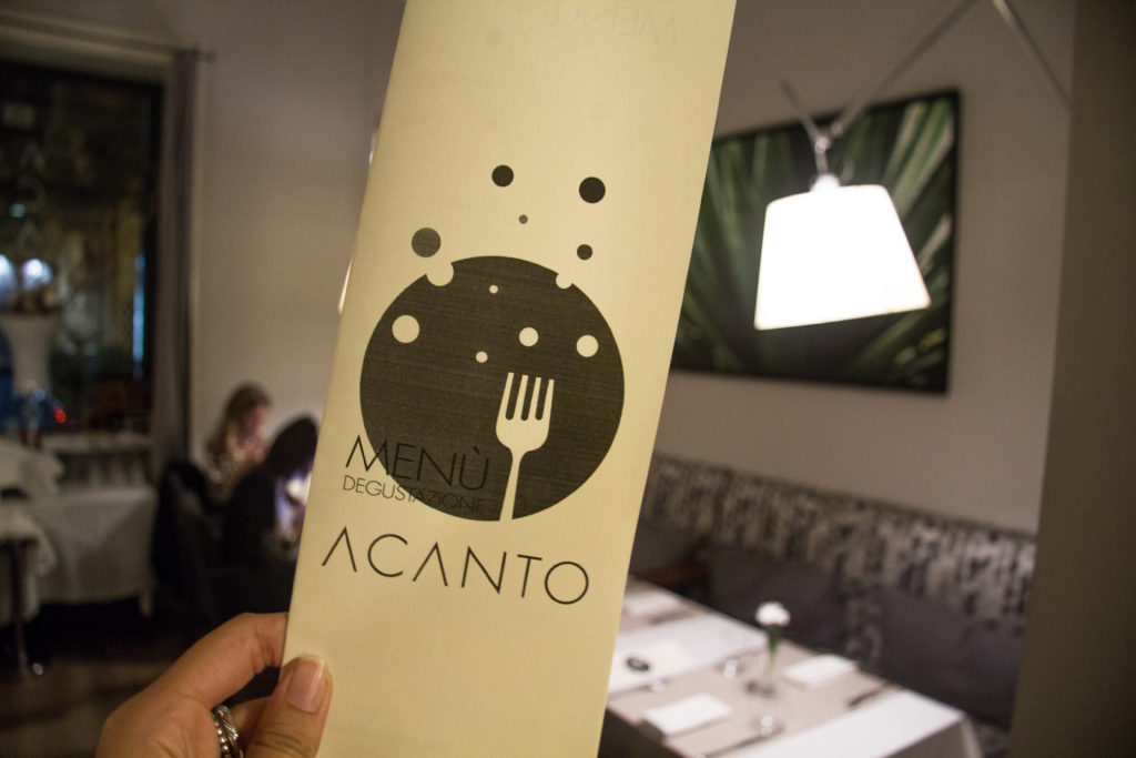 menù invernale - ristorante Acanto Palermo
